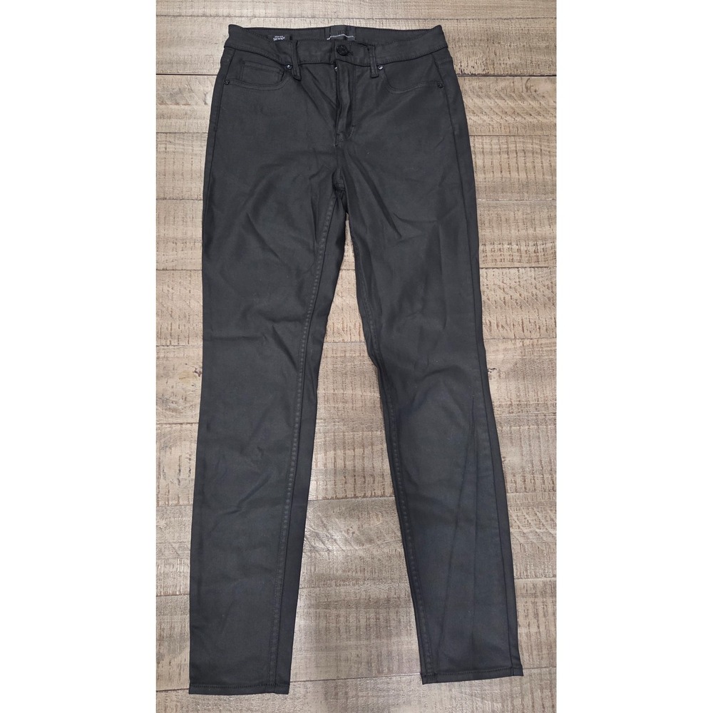 Womens White House Black Market High-Rise Black Skinny Jeans Size 6